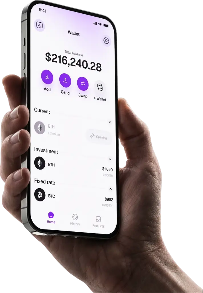 The Vault wallet on mobile
